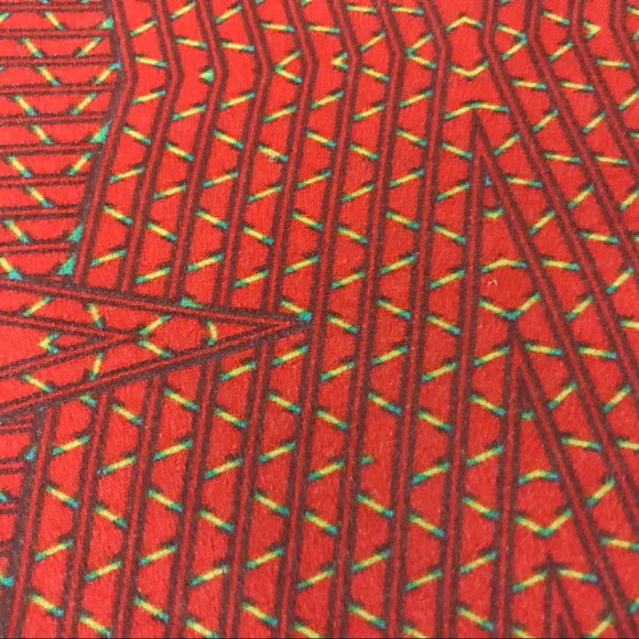 LULAROE OS Leggings Orange Ladder Pattern - Picture 3 of 7